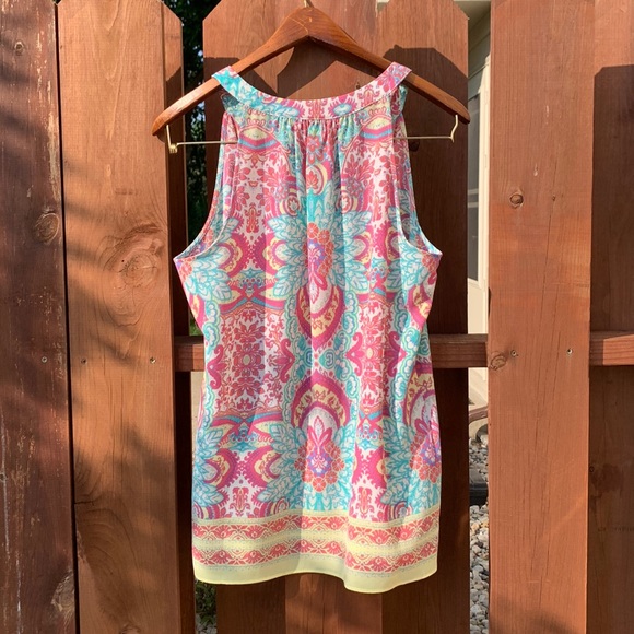 Rose + Olive Tribal Boho Hippie Retro Women’s Top Tassel Ties Size Small - Picture 7 of 11